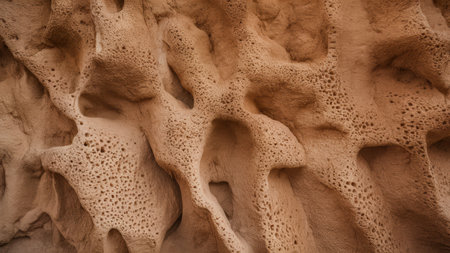 A close up of a wall with holes in it, AIの素材