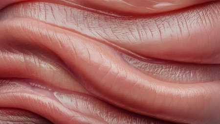 A close up of a very large piece of meat that is covered in wavy lines, AIの素材