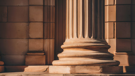 A close up of a bird sitting on top of some pillars, AIの素材