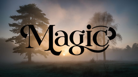 A picture of a photo with the word magic in it, AIの素材