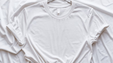 A white t-shirt on a hanger, AIの素材
