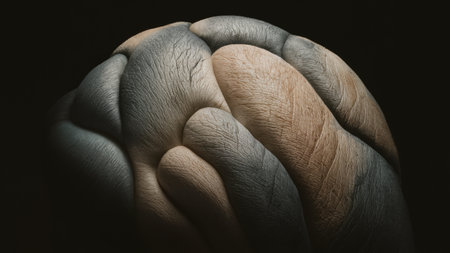 A close up of a disgusting sculpture made out of clay, AIの素材