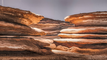 A group of rocks that are sitting in a desert area, AIの素材