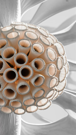 A close up of a flower with many different shapes and sizes, AIの素材