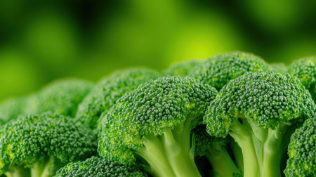A close up of a bunch of broccoli on top of each other, AIの素材