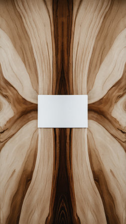 A white square on a brown background with some wood grain, AIの素材