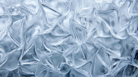 A close up of a glass pane with ice crystals on it, AIの素材