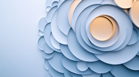 A close up of a paper cut out with circles and lines, AIの素材