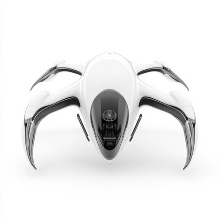 A futuristic looking vehicle with a large spider like design, AIの素材