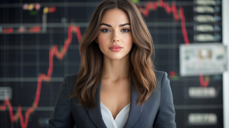 A woman in a business suit with her mouth open, AIの素材