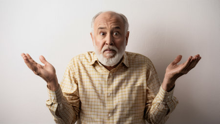 A man with a beard and mustache is making an expression, AIの素材