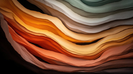 A close up of a pile of different colored paper, AIの素材