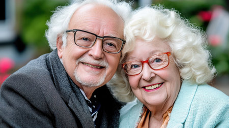 A man and woman posing for a picture together, AIの素材
