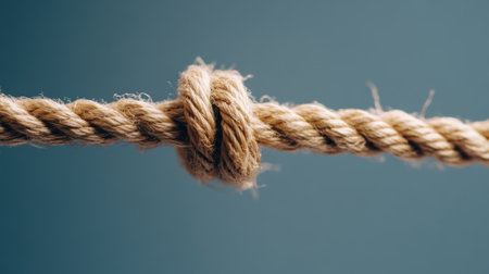 A close up of a rope with knots on it, AIの素材