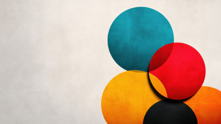 A group of three colored balloons are sitting on top of each other, AIの素材