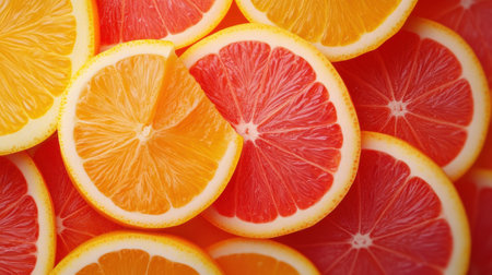 A close up of a pile of oranges and grapefruits, AIの素材