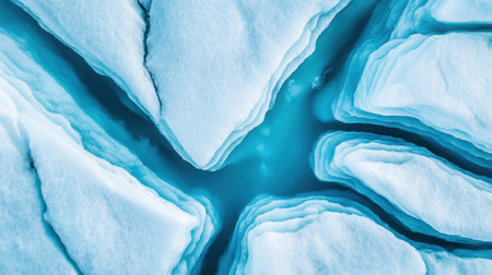 A close up of a piece of ice that is broken, AIの素材