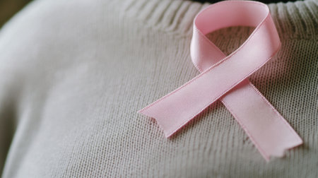 Pink Ribbon Symbolizing Breast Cancer Awareness, AIの素材