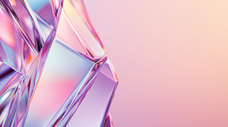 Abstract Crystal Formation with Pastel Hues, AIの素材