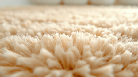 Soft beige carpet fibers create a cozy and inviting atmosphere in a home setting, AIの素材