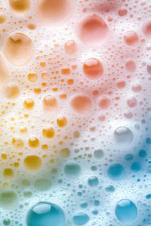 Colorful soap bubbles create a mesmerizing abstract pattern, AIの素材