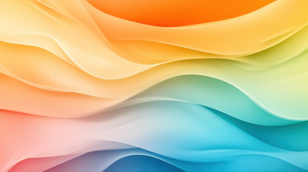 Colorful abstract waves create a vibrant and dynamic visual experience, AIの素材