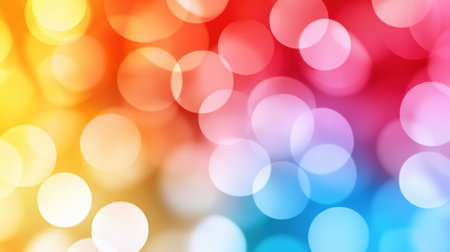 Colorful bokeh lights create a vibrant and dreamy abstract background, AIの素材