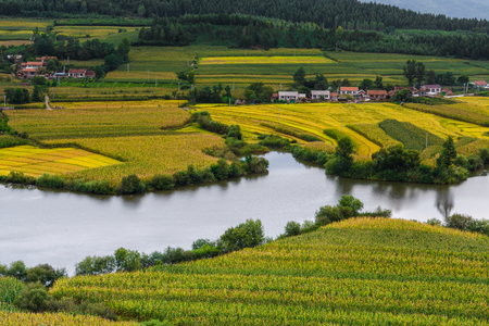 The countryside in autumnの写真素材