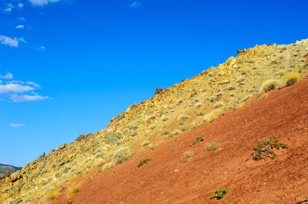 Color soil of mercury deposits in Altai in Chagan-Ouzun placeの写真素材
