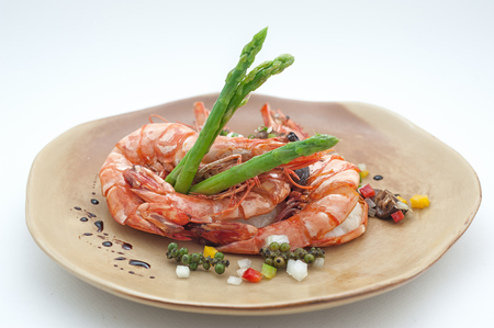 Dishes of Thailand and China international cuisine isolated on whiteの写真素材