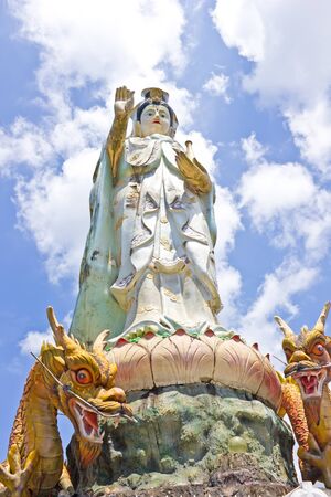 Kuan Yin statue at Wat BangRiang, south of Thailandの写真素材