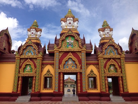 Gorgeous entrance of temple in thailandの素材