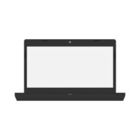 Laptop  on a white background in a flat styleのイラスト素材
