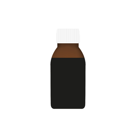 Cough  syrup in a realistic style on a white backgroundのイラスト素材