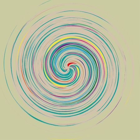 Abstract  background with colored lines that form a circleのイラスト素材