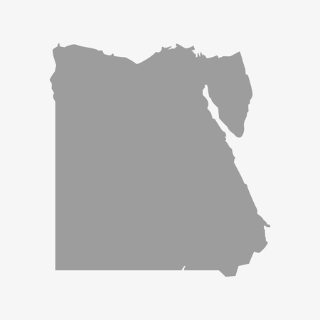 Map  of Egypt in gray on a white backgroundのイラスト素材