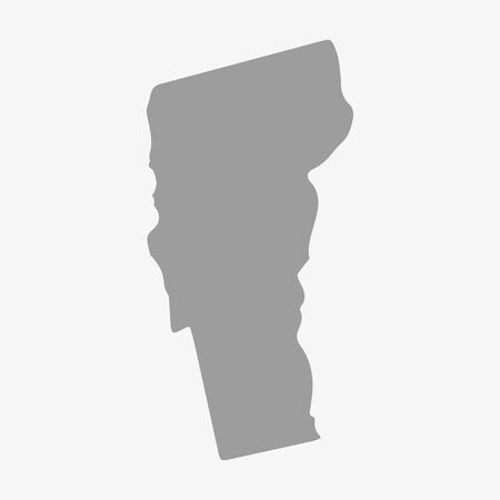 Map  of Vermont in gray on a white backgroundのイラスト素材