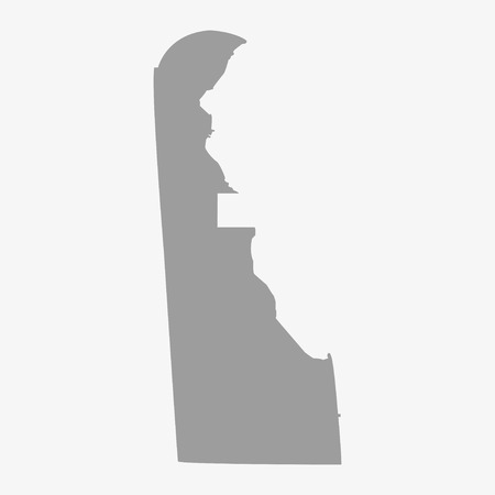 Map  of the State of Delaware in gray on a white backgroundのイラスト素材