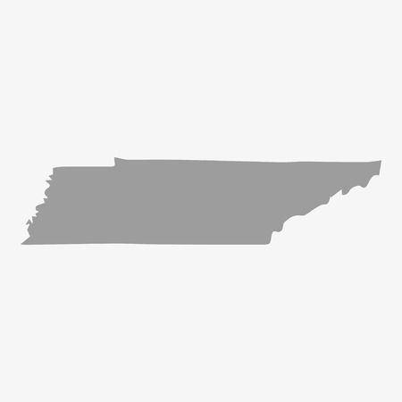 Map  of Tennessee State in gray on a white backgroundのイラスト素材