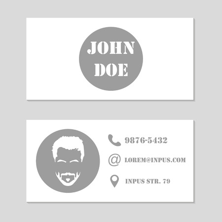 Template  business cards in white and gray colorsのイラスト素材