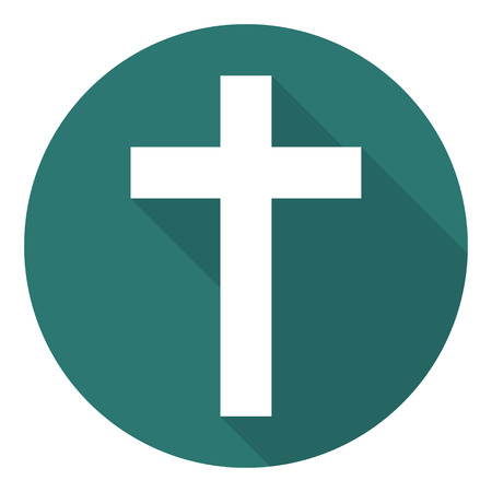 Cross  icon with long shadow. Vector illustrationのイラスト素材