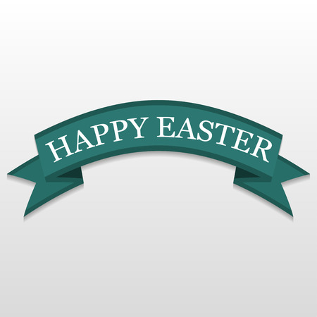 Greeting  ribbon with text Easter. Vector illustrationのイラスト素材