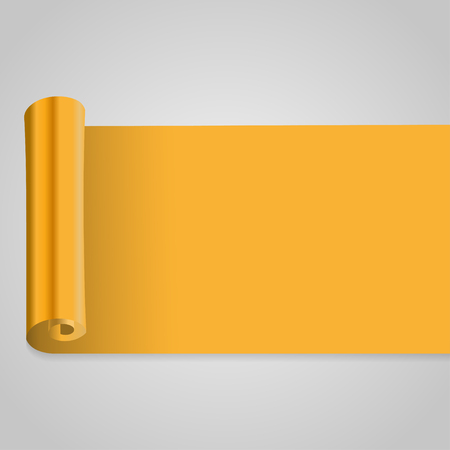 Vector  illustration of gold scroll. Golden bannerのイラスト素材