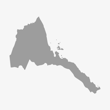 Map  of Eritrea in gray on a white backgroundのイラスト素材