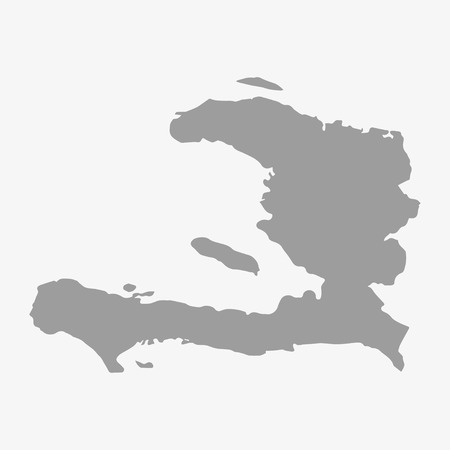 Haiti  map in gray on a white backgroundのイラスト素材