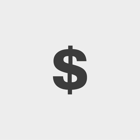 Money  Icon dollar in black color. Vector illustrationのイラスト素材
