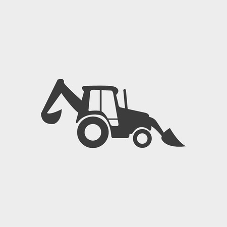 Loader icon in a flat design in black color. Vector illustrationのイラスト素材
