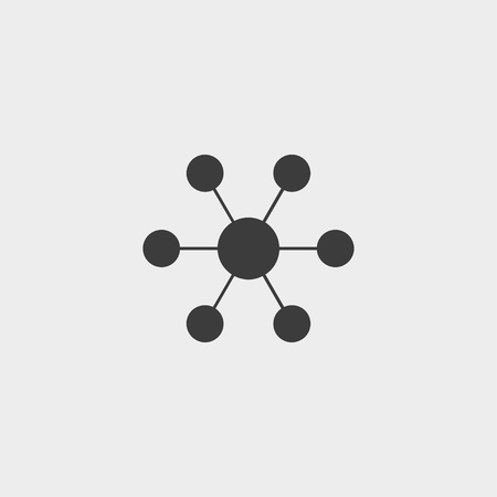 Network icon in a flat design in black color.のイラスト素材