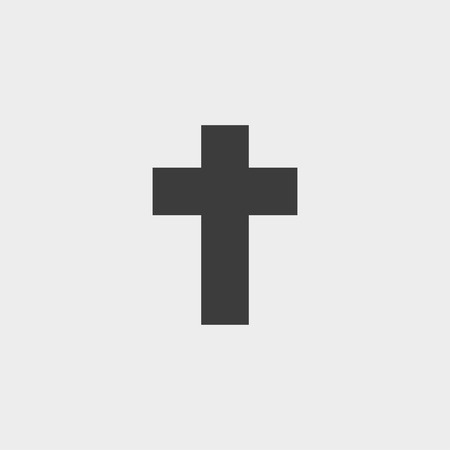Cross  icon in a flat design in black color.のイラスト素材