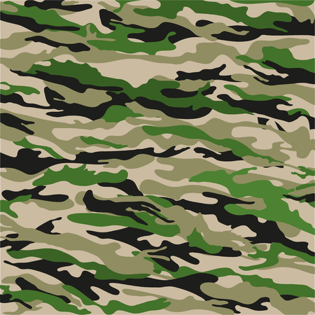 Woodland Camouflage Background in green. Vector illustrationのイラスト素材